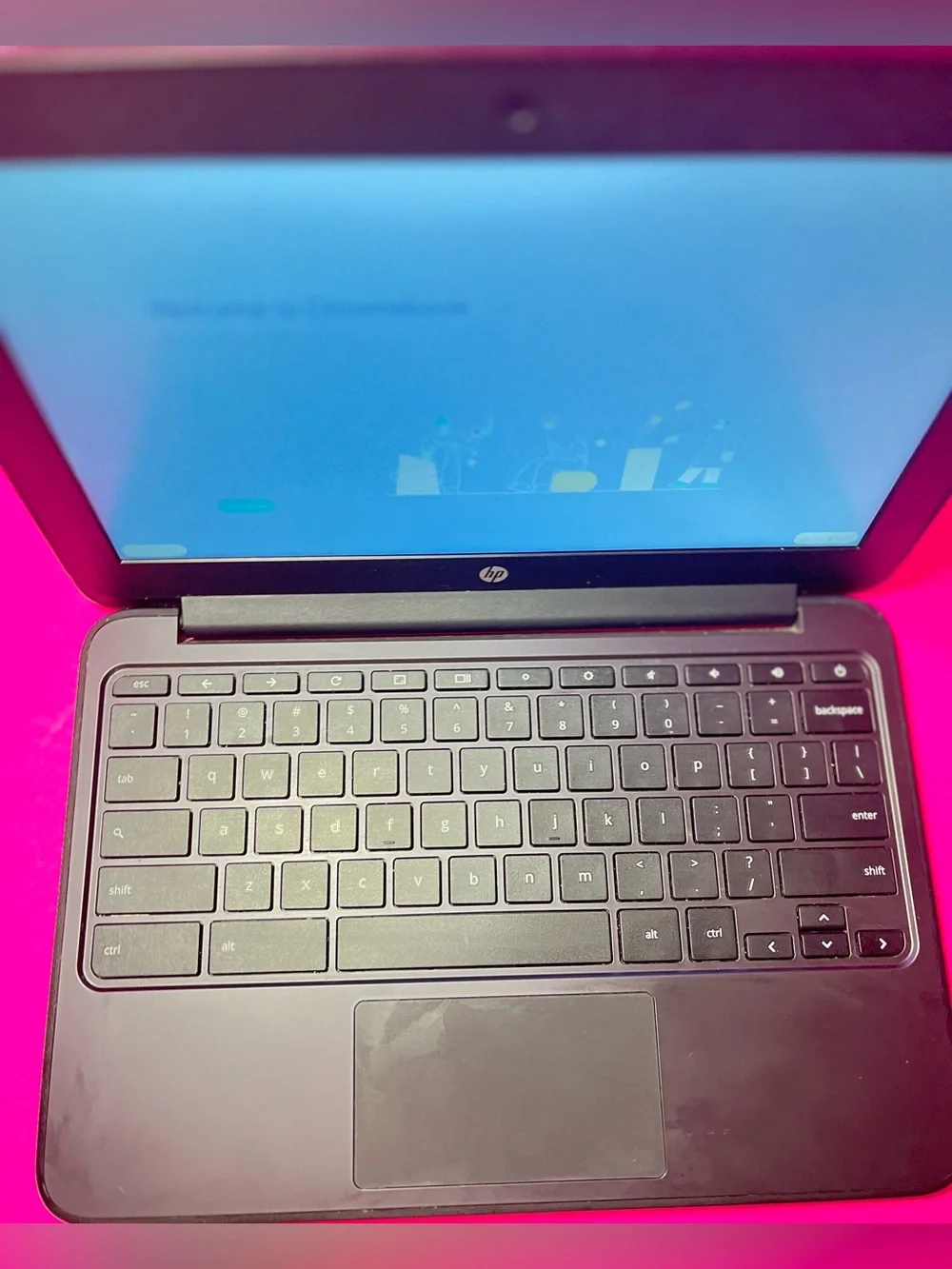 HP Black Chromebook Laptop with Built-in Webcam